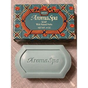 Vintage 1990 Avon AromaSpa Soap Bar with Natural Herbs 4 oz Clean Fresh Scent